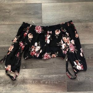 off the shoulder floral top